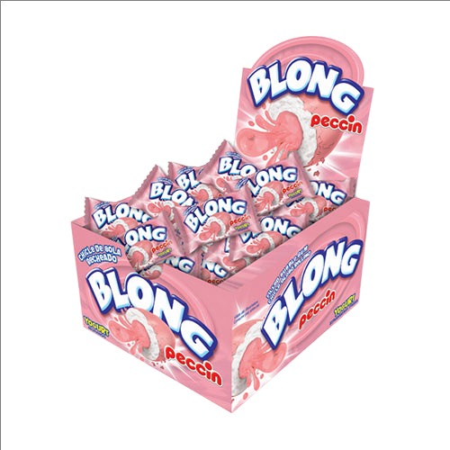 Blong Chicle Relleno Sabor Yogurt Fresa Contiene 40 Unidades