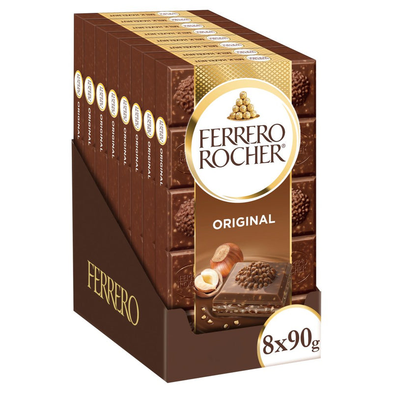 Ferrero Rocher Orig.Tableta 90G | Pack 8 Tabletas