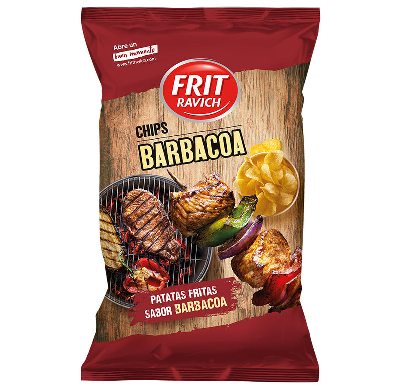 PATATAS FRITAS CHIPS BARBACOA | Contiene 12 Unidades de 125g