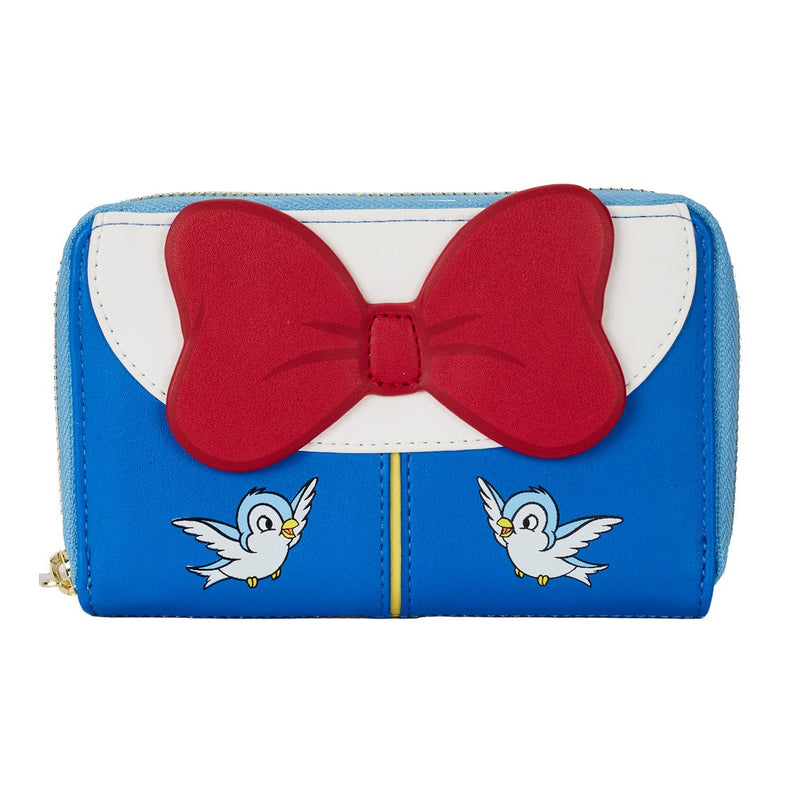 Cartera loungefly disney blancanieves cosplay bow zip around wallet