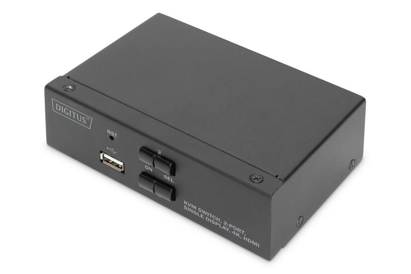 KVM DIGITUS DS-12870 2 PUERTOS HDMI-USB-AUDIO-HUB 2.0